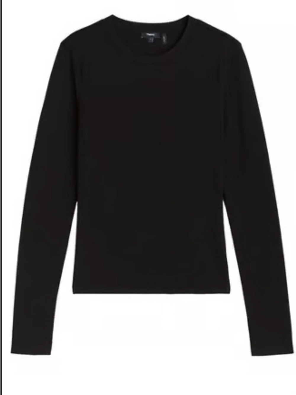 Theory Black Long Sleeve Crewneck Tee